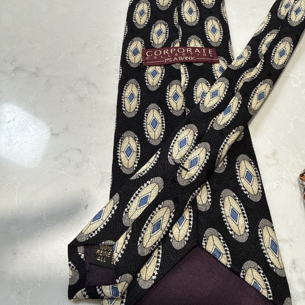 JOS A BANK  Lot Of 2 Mens 100% SILK NECK TIE 58"X4.75 - Picture 5 of 7